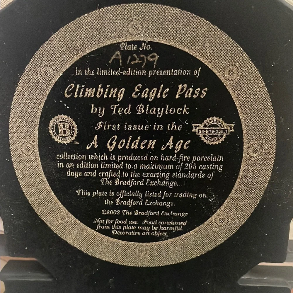 Vintage Bradford‎ Exchange Climbing Eagle Pass by Ted Blaylock first issue Train